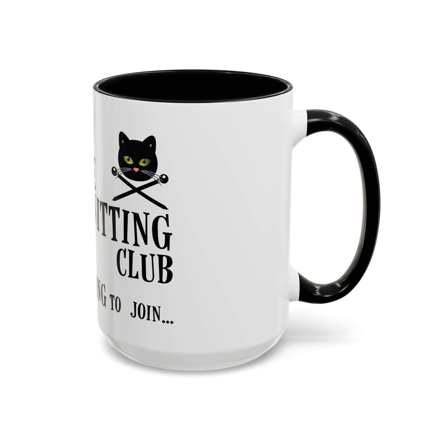 Vampire Knitting Club Mug (11, 15oz - white)