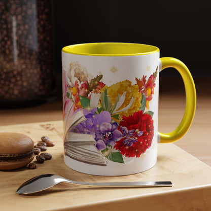 Magical Flowers Mug. Exclusive Village Flower Shop Mysteries merchandise from Nancy Warren.