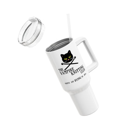 Vampire Knitting Club Insulated Large Travel Mug, 1.2l Exclusive Vampire Knitting Club merchandise by Nancy Warren