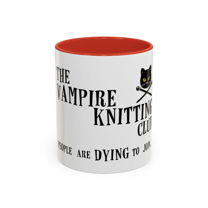 Vampire Knitting Club Mug. Exclusive Vampire Knitting Club merchandise by Nancy Warren.