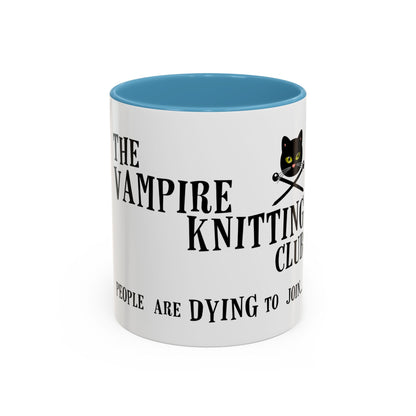 Vampire Knitting Club Mug. Exclusive Vampire Knitting Club merchandise by Nancy Warren.
