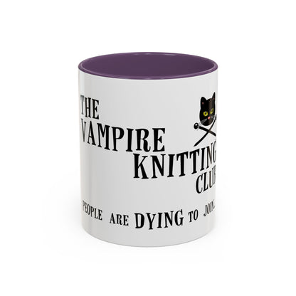 Vampire Knitting Club Mug. Exclusive Vampire Knitting Club merchandise by Nancy Warren.