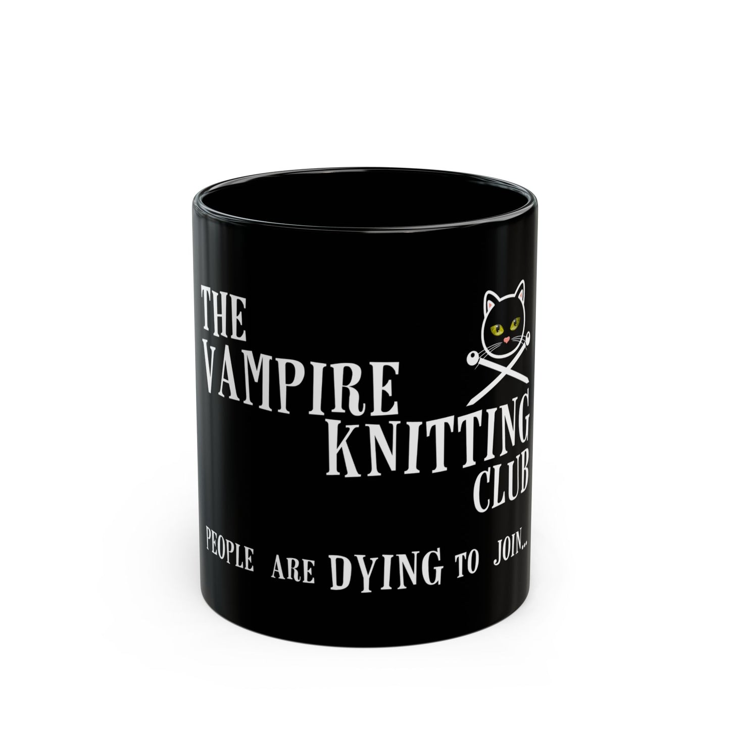 Black Vampire Knitting Club Mug