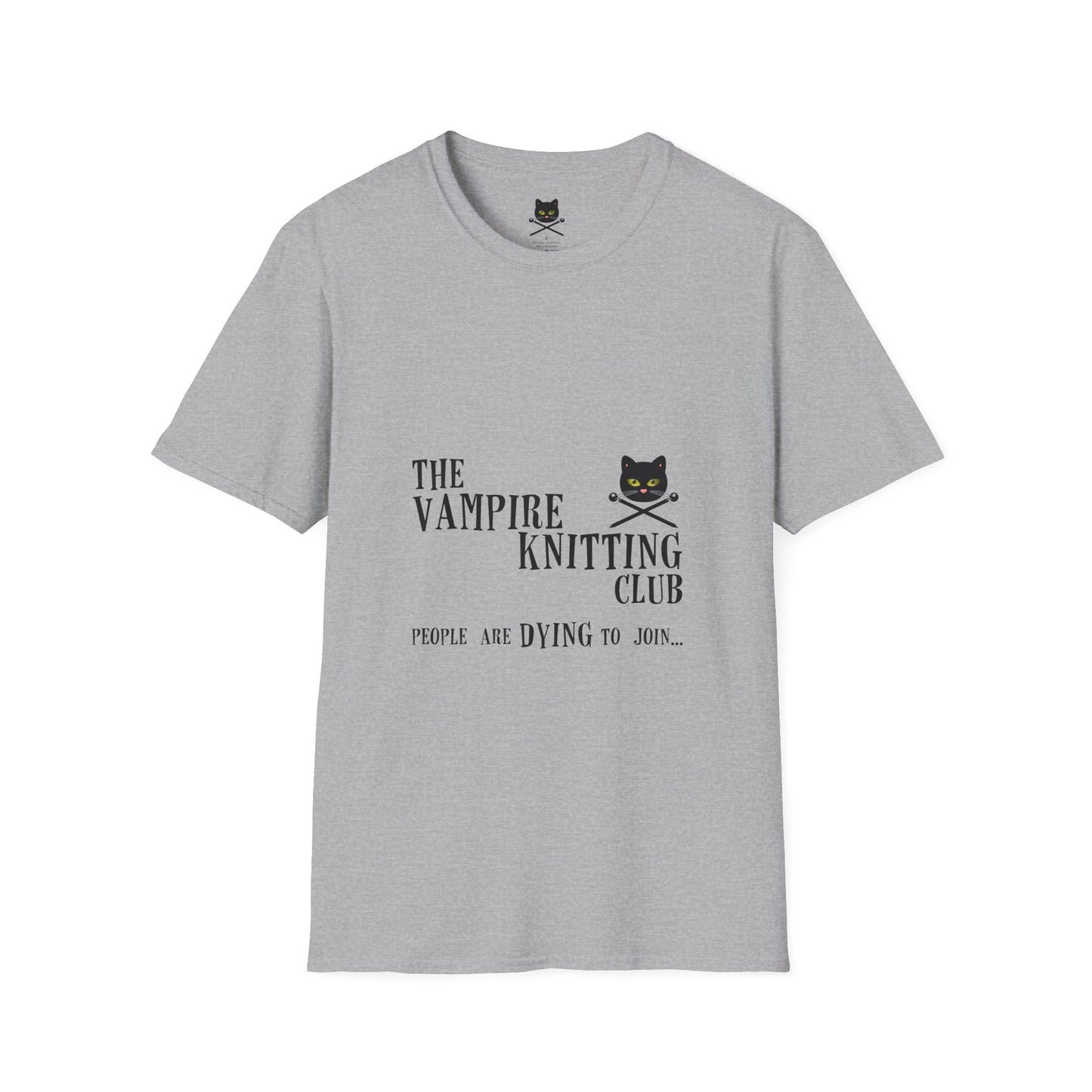 Vampire Knitting Club Unisex T-shirt: Dying to join (Up to 5XL)