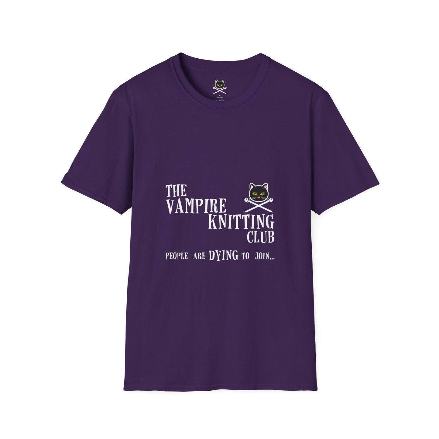 Vampire Knitting Club Unisex T-shirt: Dying to join (Up to 5XL)