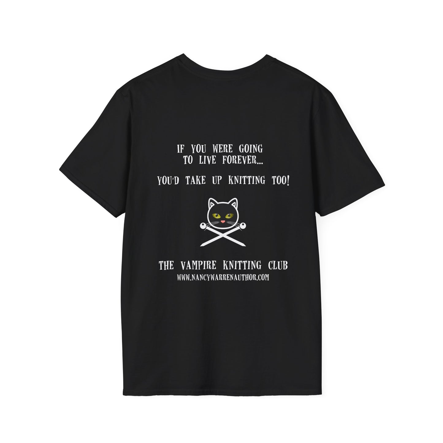Vampire Knitting Club Unisex T-Shirt: Live forever (Up to 5XL)