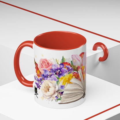 Magical Flowers Mug. Exclusive Village Flower Shop Mysteries merchandise from Nancy Warren.