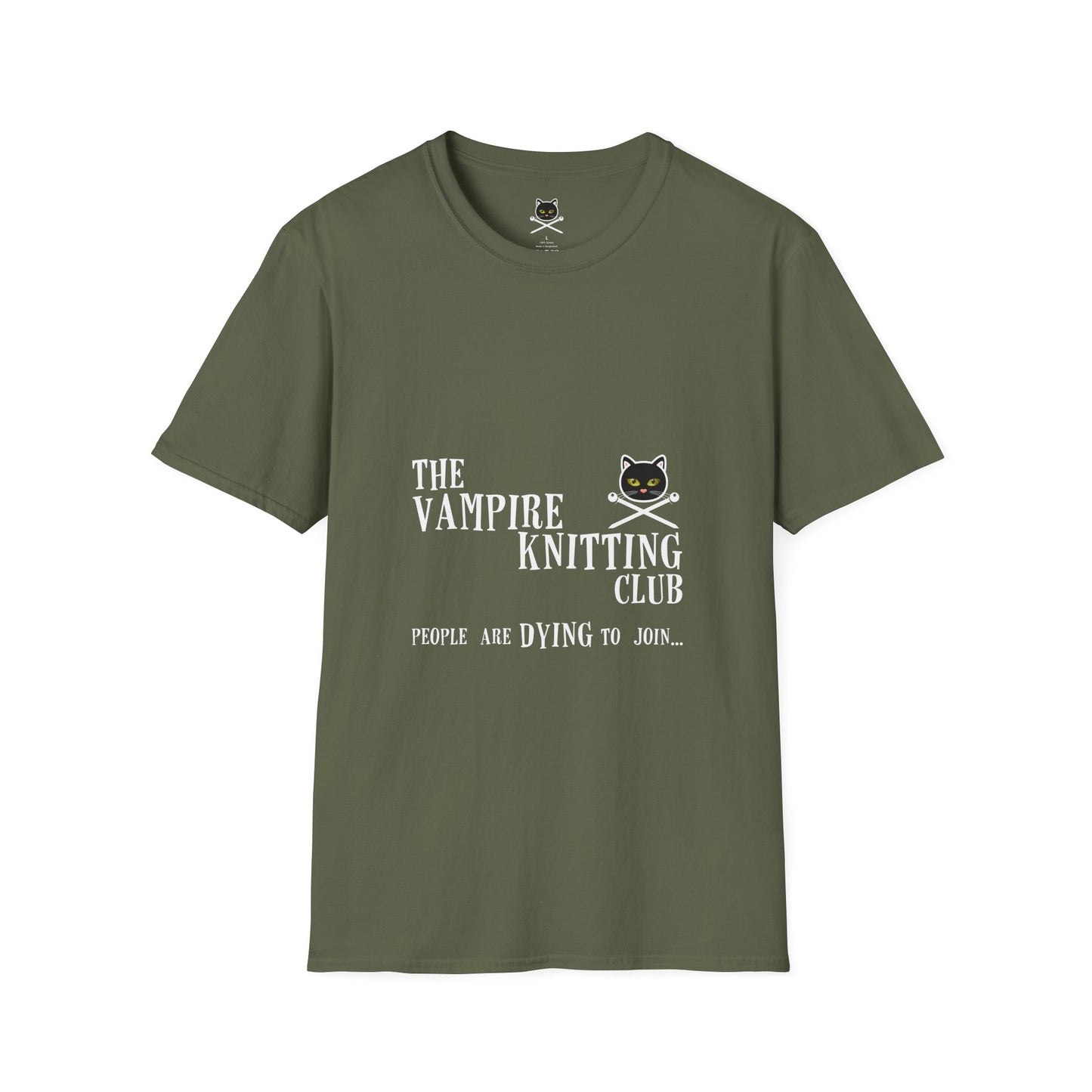 Vampire Knitting Club Unisex T-shirt: Dying to join (Up to 5XL)