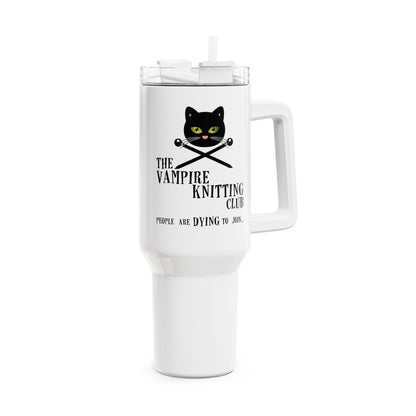 Vampire Knitting Club Insulated Large Travel Mug, 1.2l Exclusive Vampire Knitting Club merchandise by Nancy Warren
