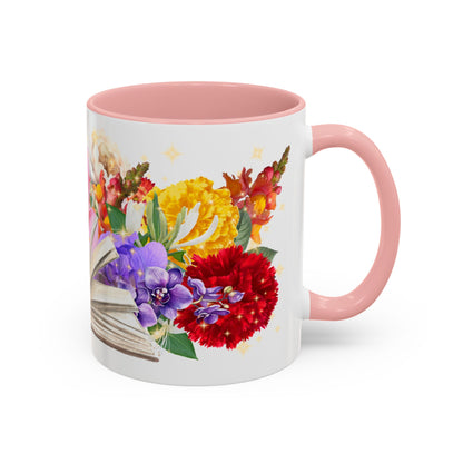 Magical Flowers Mug. Exclusive Village Flower Shop Mysteries merchandise from Nancy Warren.