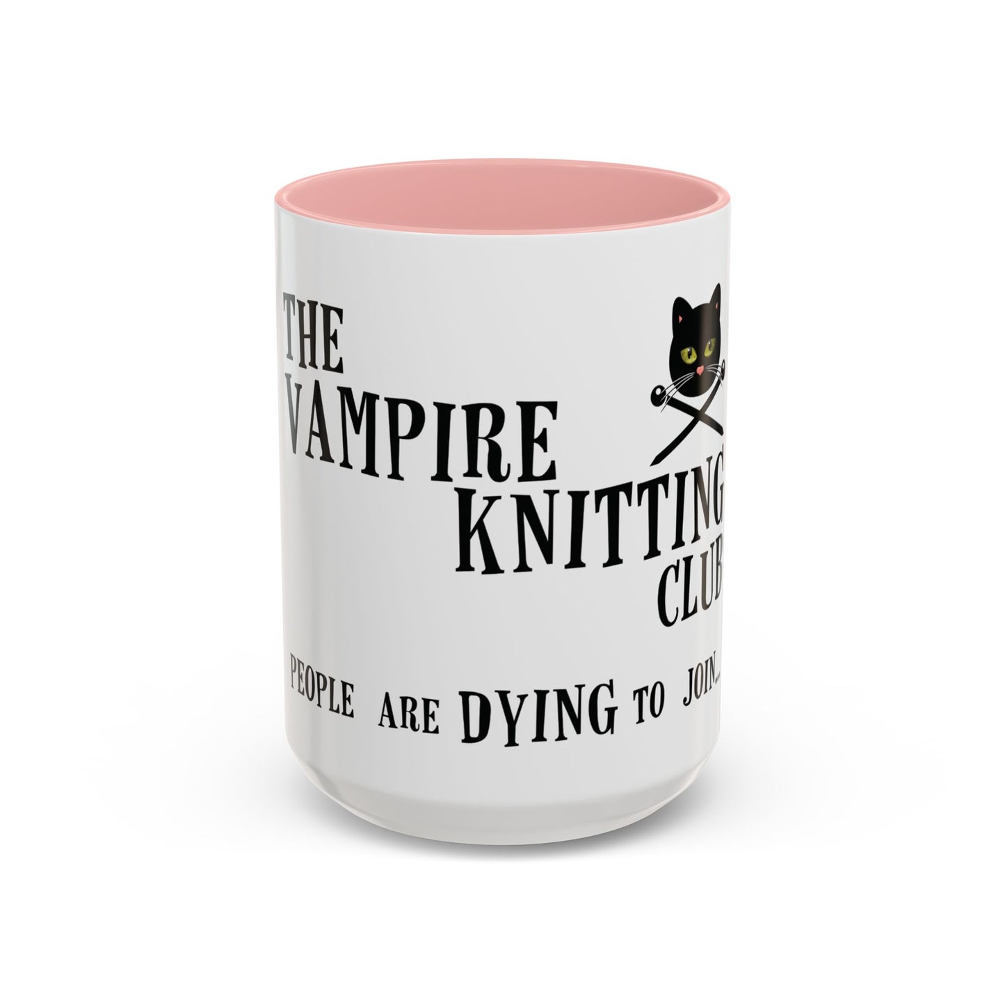 Vampire Knitting Club Mug (11, 15oz - white)