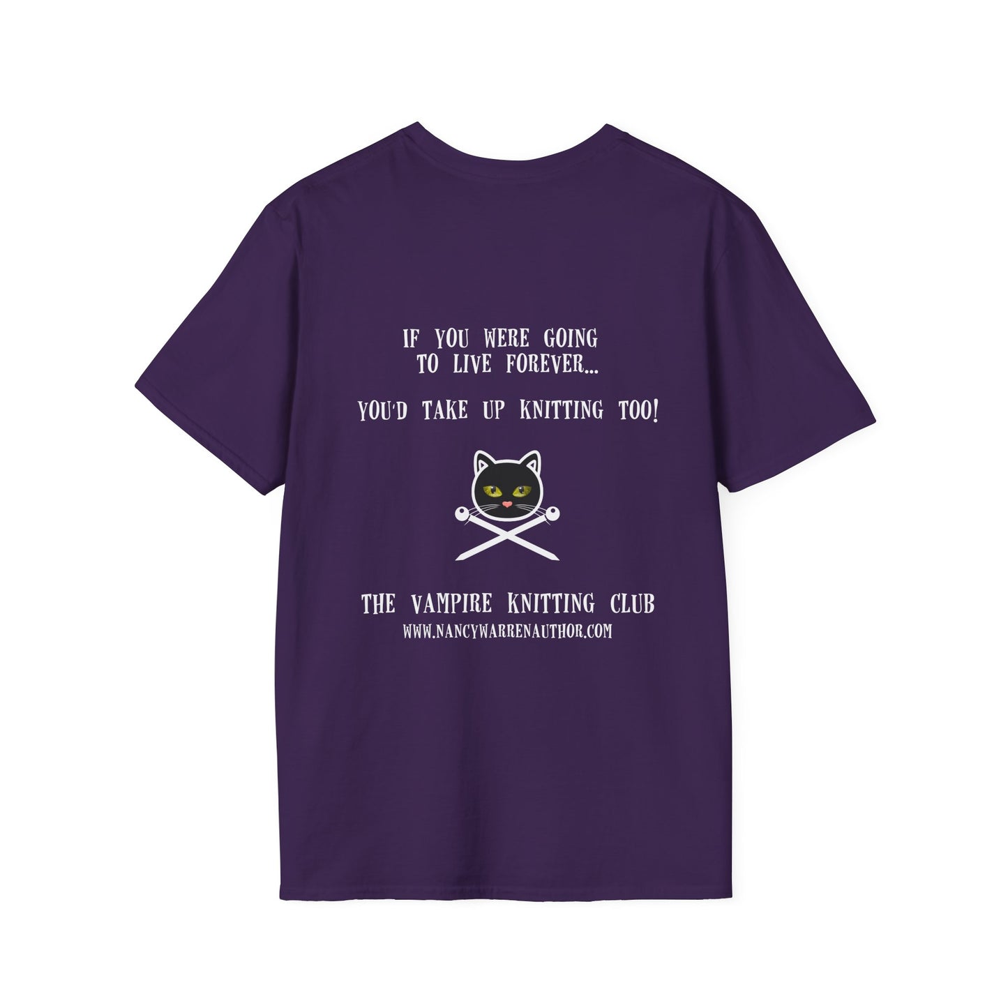 Vampire Knitting Club Unisex T-Shirt: Live forever (Up to 5XL)