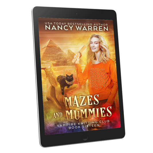 The ebook cover of Mazes and Mummies by Nancy Warren