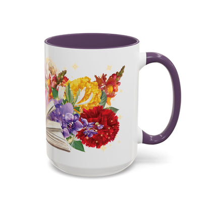Magical Flowers Mug (11, 15oz). Exclusive Village Flower Shop Mysteries merchandise from Nancy Warren