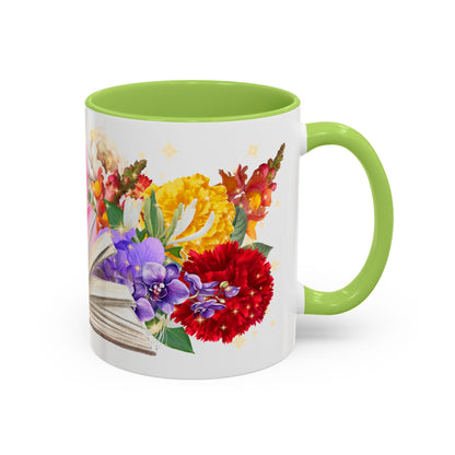 Magical Flowers Mug. Exclusive Village Flower Shop Mysteries merchandise from Nancy Warren.