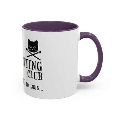 Vampire Knitting Club Mug (11, 15oz - white). Exclusive Vampire Knitting Club merchandise from Nancy Warren.