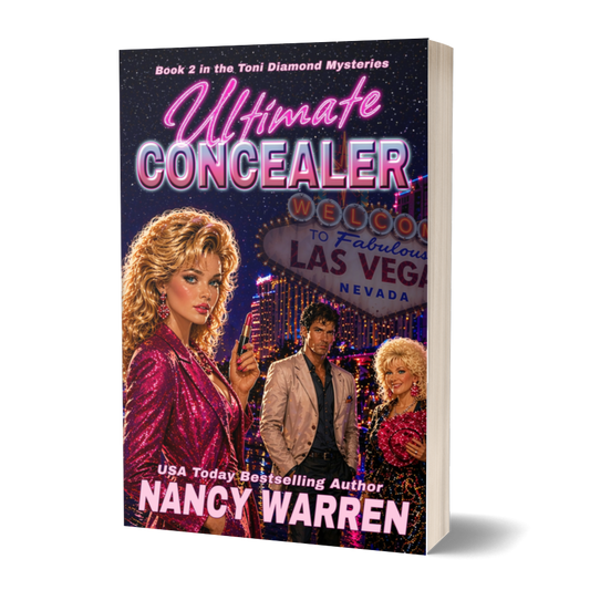 Book cover of 'Ultimate Concealer' by Nancy Warren with a Las Vegas theme