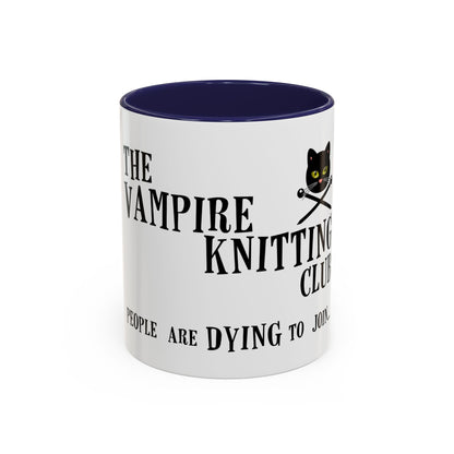 Vampire Knitting Club Mug. Exclusive Vampire Knitting Club merchandise by Nancy Warren.