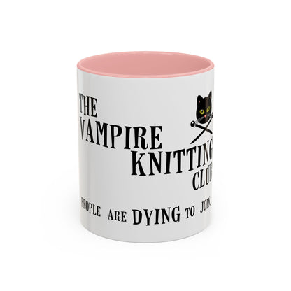 Vampire Knitting Club Mug. Exclusive Vampire Knitting Club merchandise by Nancy Warren.