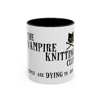 Vampire Knitting Club Mug. Exclusive Vampire Knitting Club merchandise by Nancy Warren.
