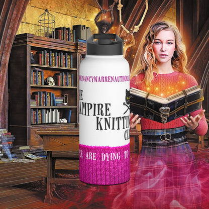 Stainless Steel Water Bottle, Standard Lid. Exclusive Vampire Knitting Club merchandise by Nancy Warren.