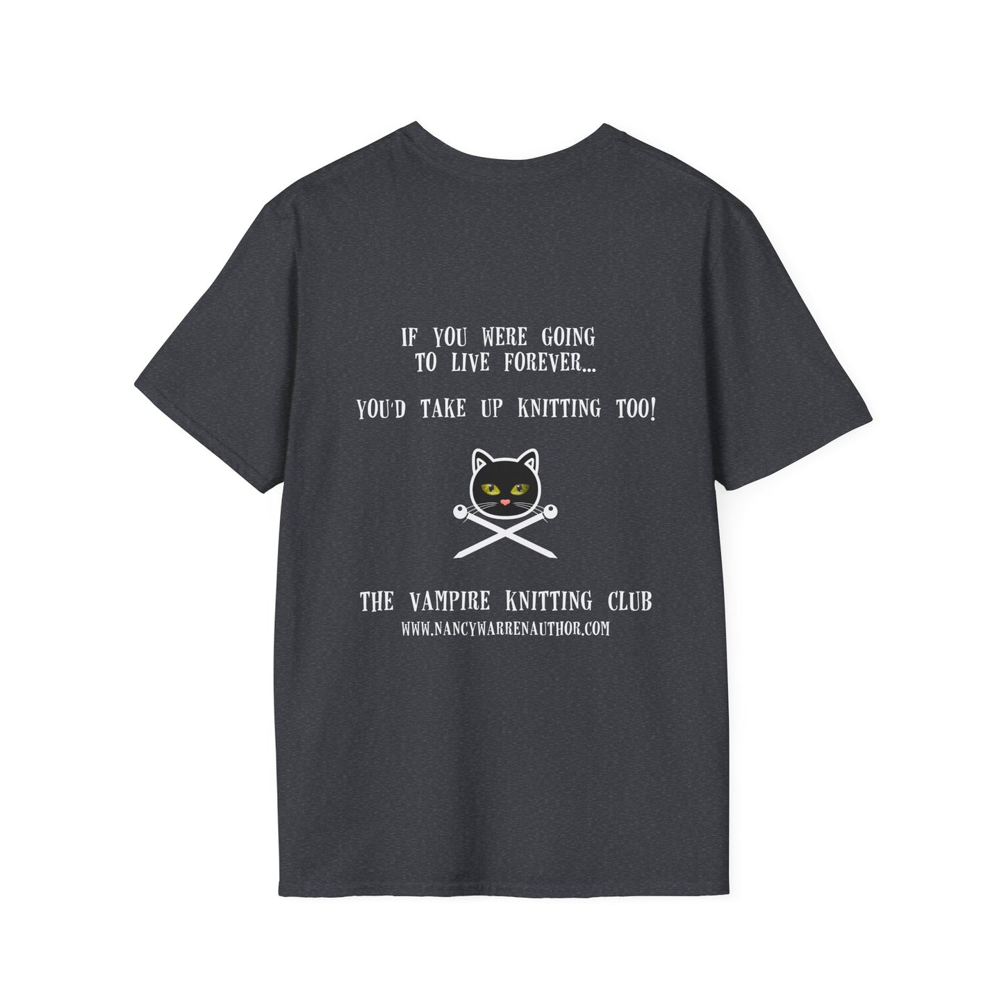Vampire Knitting Club Unisex T-Shirt: Live forever (Up to 5XL)
