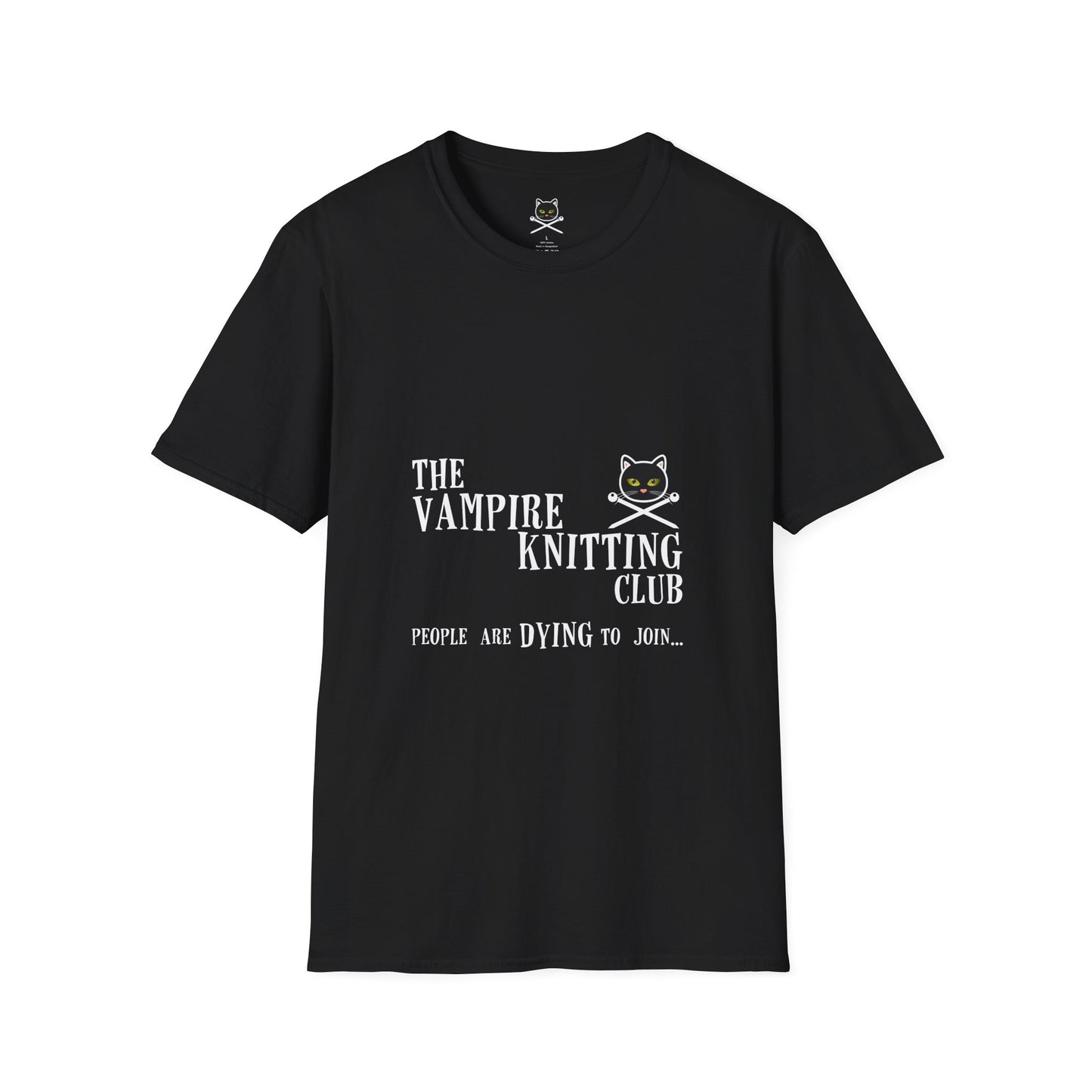 Vampire Knitting Club Unisex T-shirt: Dying to join (Up to 5XL)
