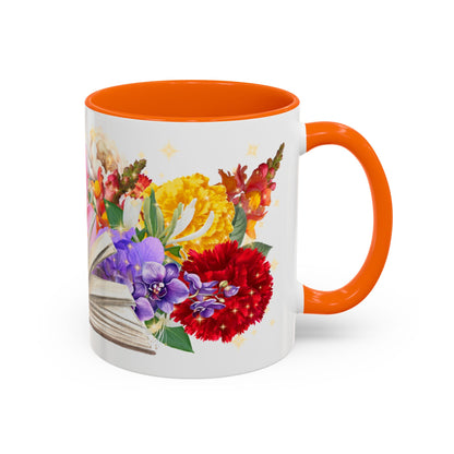Magical Flowers Mug. Exclusive Village Flower Shop Mysteries merchandise from Nancy Warren.