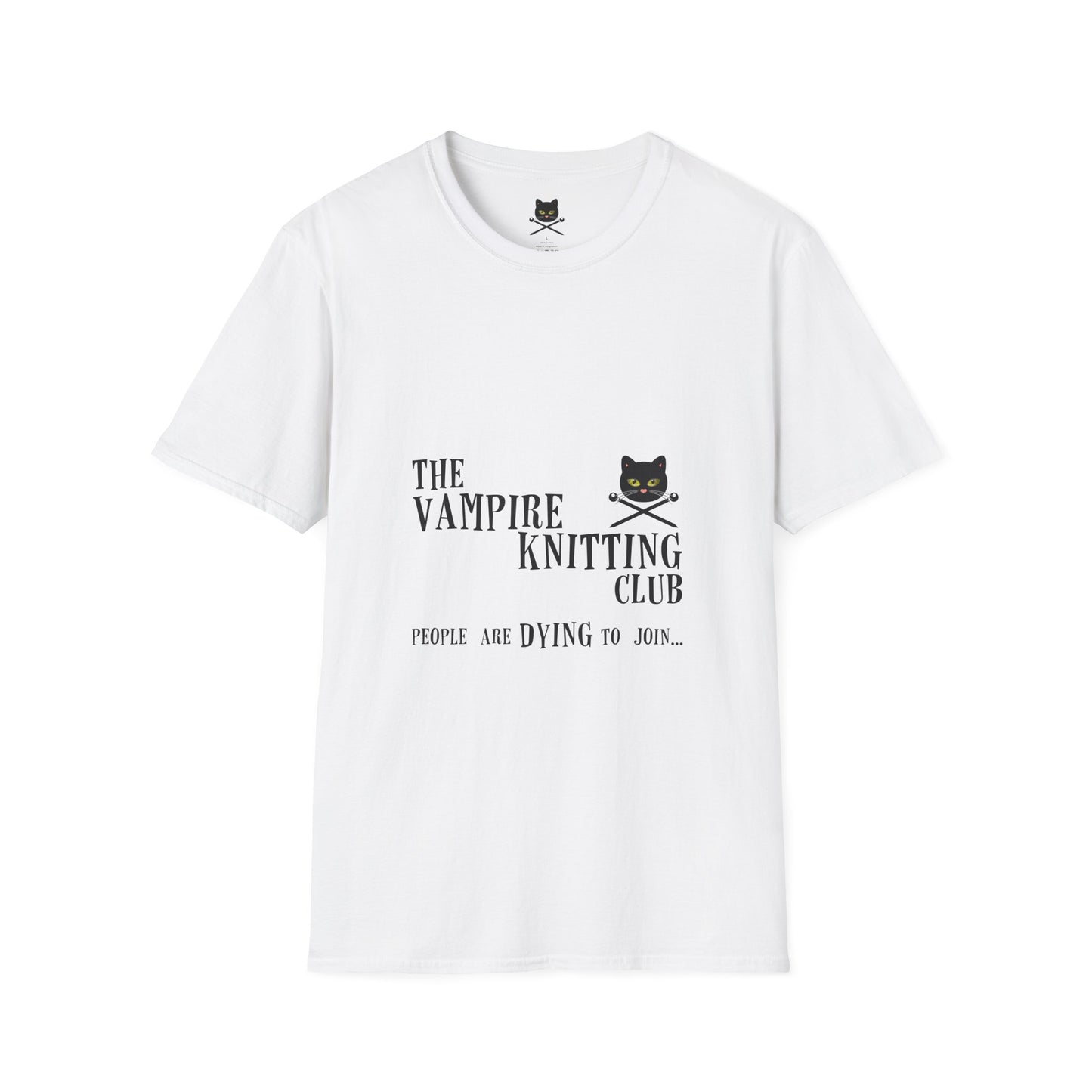Vampire Knitting Club Unisex T-shirt: Dying to join (Up to 5XL)