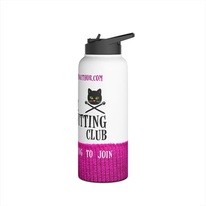 Stainless Steel Water Bottle, Standard Lid. Exclusive Vampire Knitting Club merchandise by Nancy Warren.