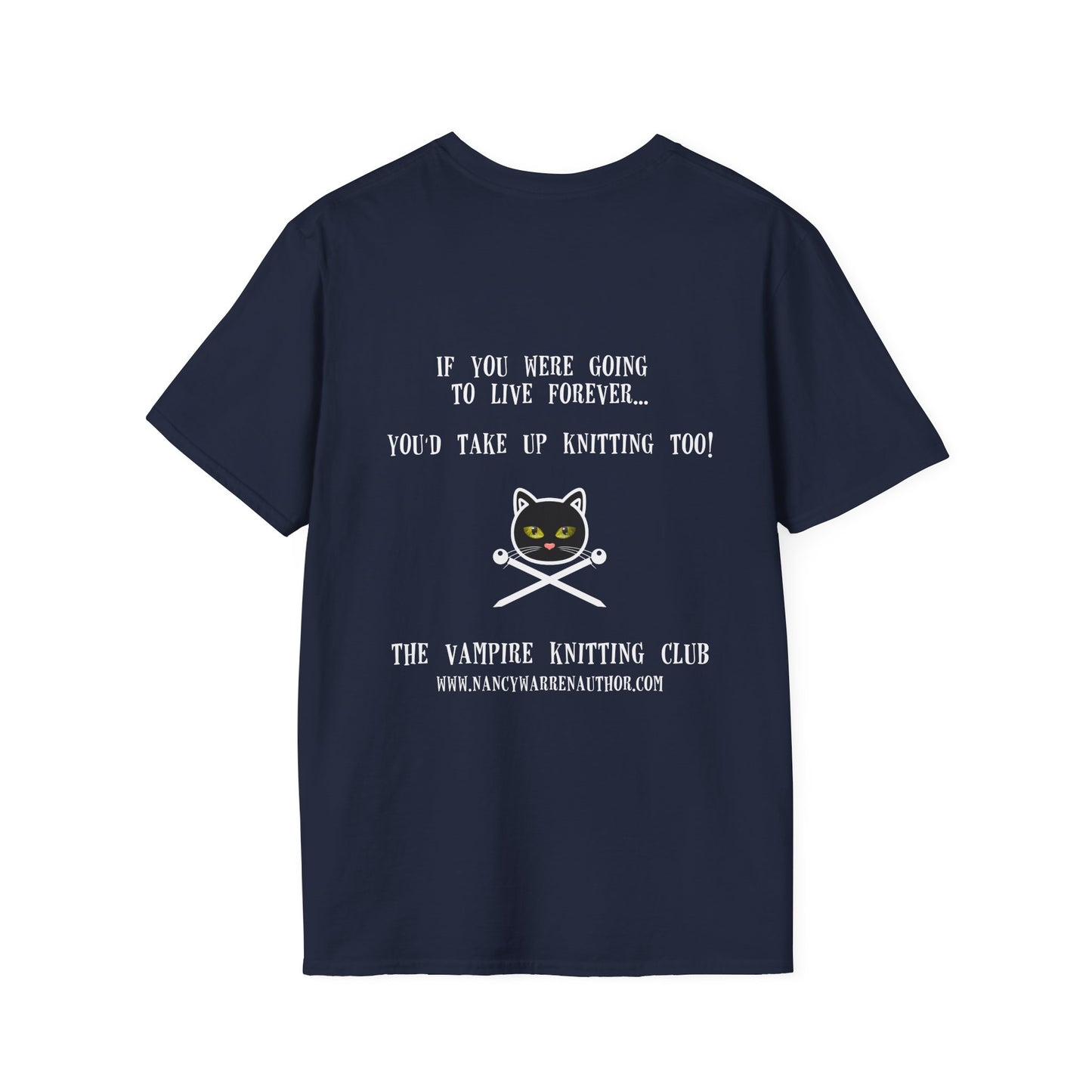 Vampire Knitting Club Unisex T-Shirt: Live forever (Up to 5XL)