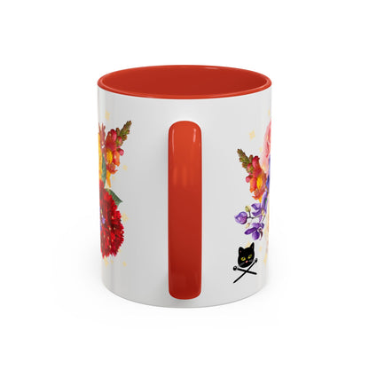 Magical Flowers Mug. Exclusive Village Flower Shop Mysteries merchandise from Nancy Warren.