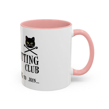 Vampire Knitting Club Mug (11, 15oz - white). Exclusive Vampire Knitting Club merchandise from Nancy Warren.