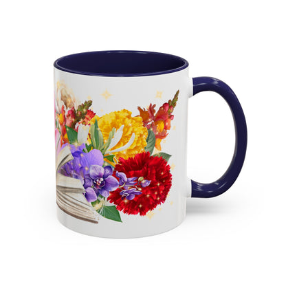 Magical Flowers Mug. Exclusive Village Flower Shop Mysteries merchandise from Nancy Warren.