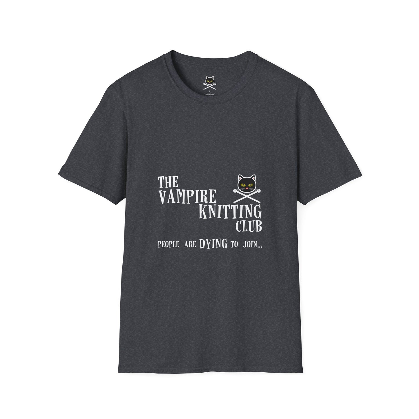 Vampire Knitting Club Unisex T-shirt: Dying to join (Up to 5XL)