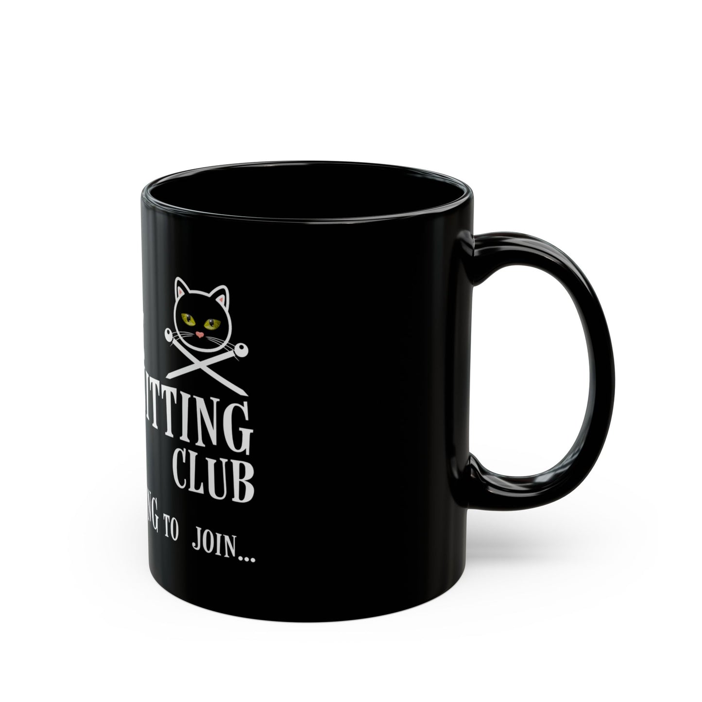 Black Vampire Knitting Club Mug