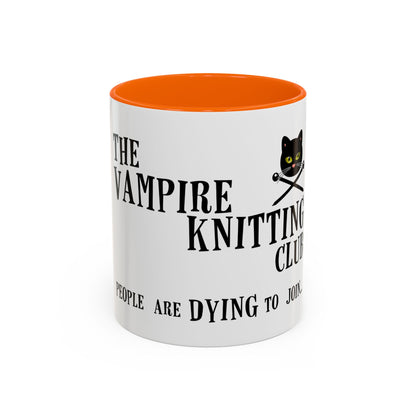 Vampire Knitting Club Mug. Exclusive Vampire Knitting Club merchandise by Nancy Warren.