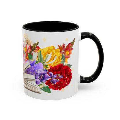 Magical Flowers Mug. Exclusive Village Flower Shop Mysteries merchandise from Nancy Warren.